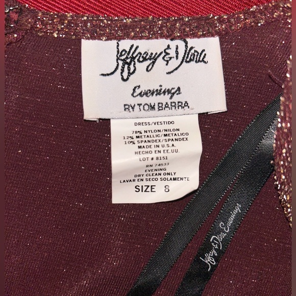 Vintage Jeffrey and Dara Evenings by Tom Barra - Sz 8 Glittery Gown - New Year’s - Picture 9 of 14